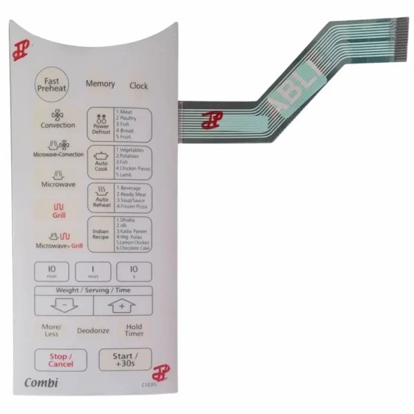 C103FL Membrane Touch Keypad Compatible with Samsung C103FL Microwave Oven