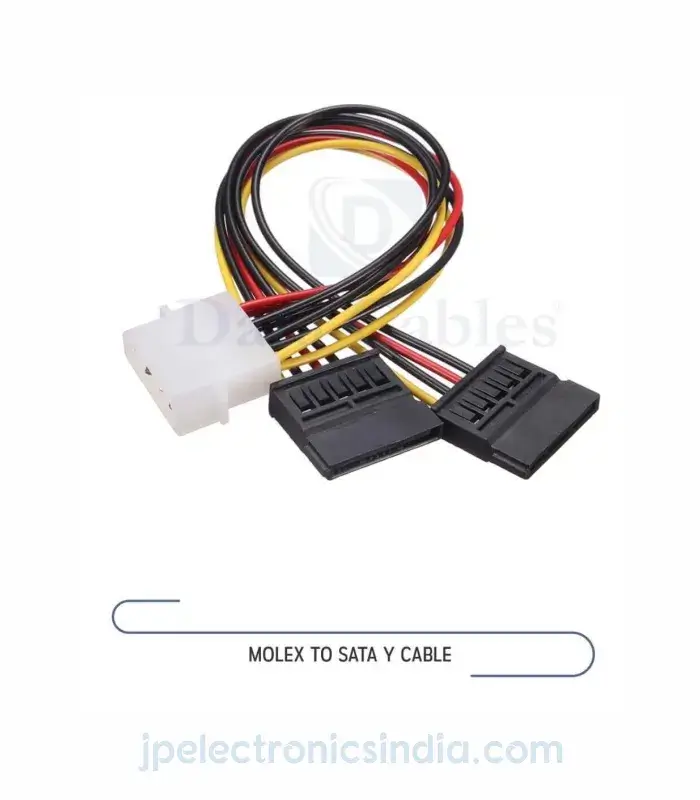 Molex To Sata Power Y Cable (4 Pin To 15 Pin)